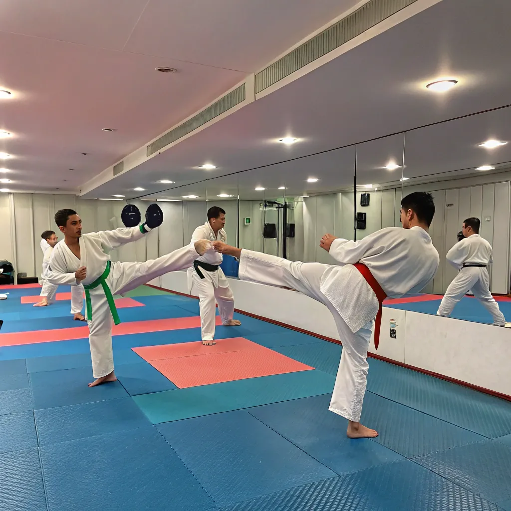 Taekwondo training session